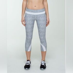 lululemon athletica Gray and White Leggings